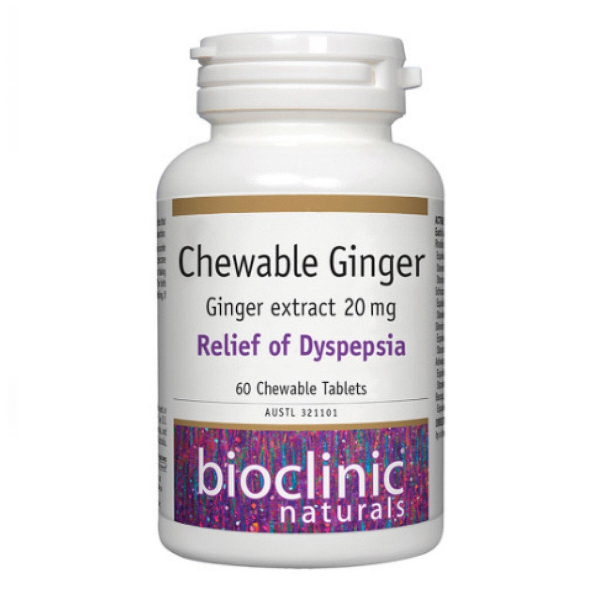 Bioclinic Naturals Chewable Ginger 60 Tabs