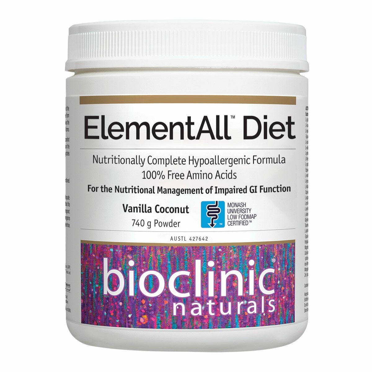 Bioclinic Naturals ElementAll Diet Vanilla Coconut 740g