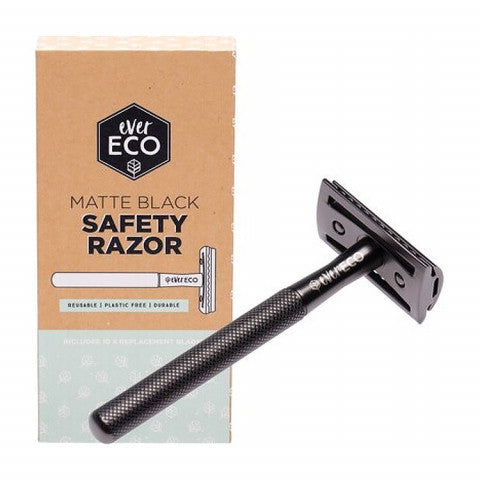 Ever Eco Matte Black Safety Razor with Replacement Blades