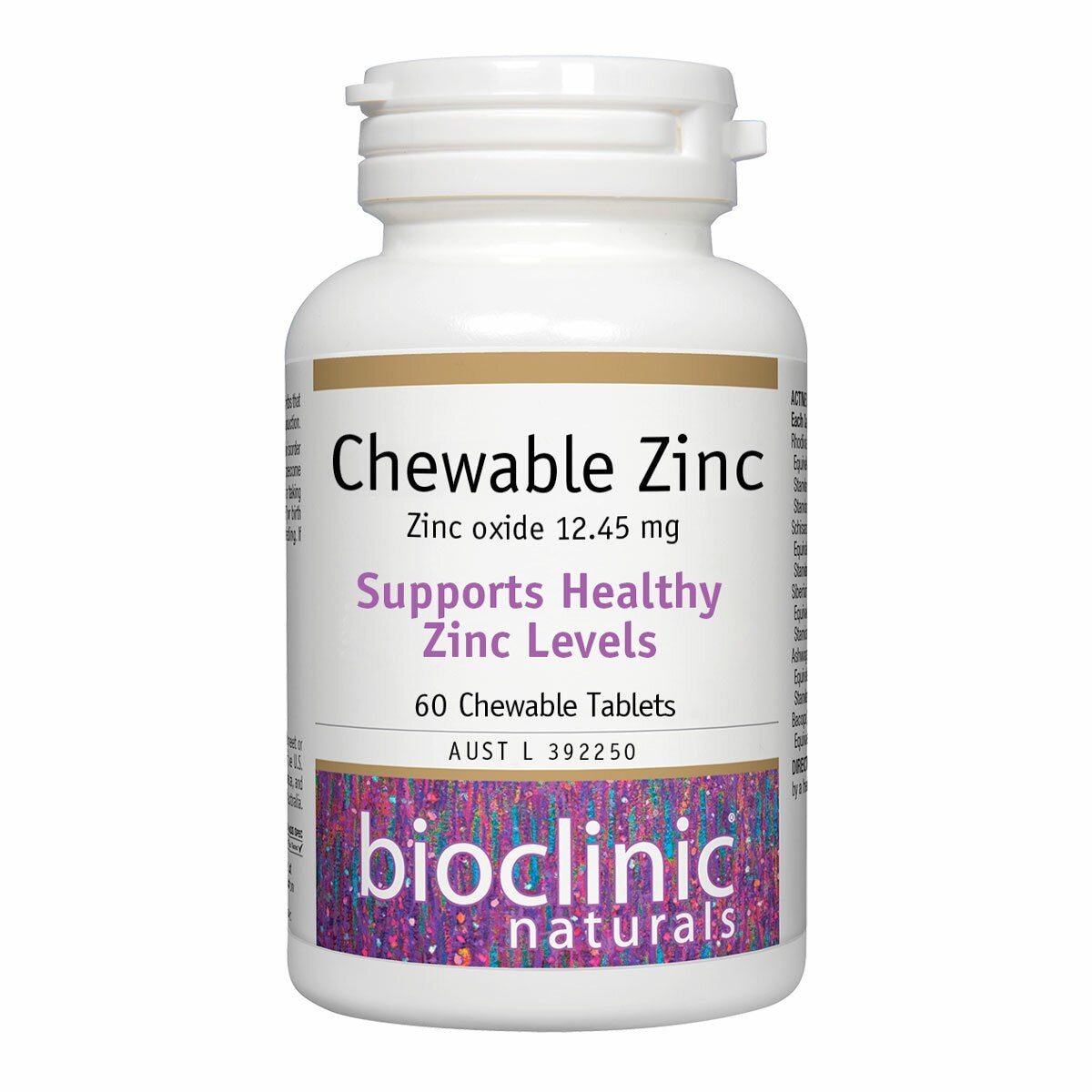 Bioclinic Naturals Chewable Zinc 60 Tabs