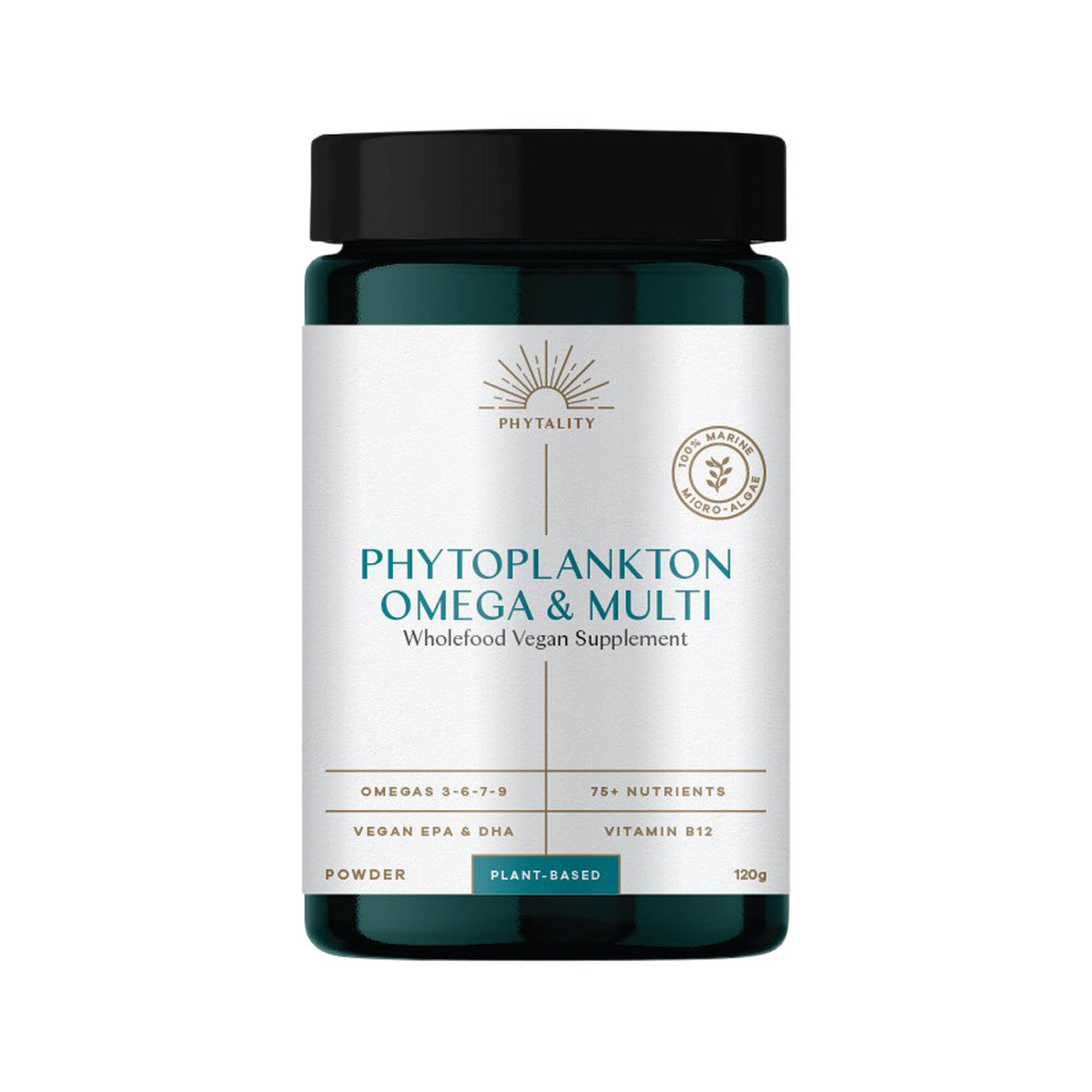 Phytality Phytoplankton Omega & Multi - Wholefood Vegan Supplement Powder 120g