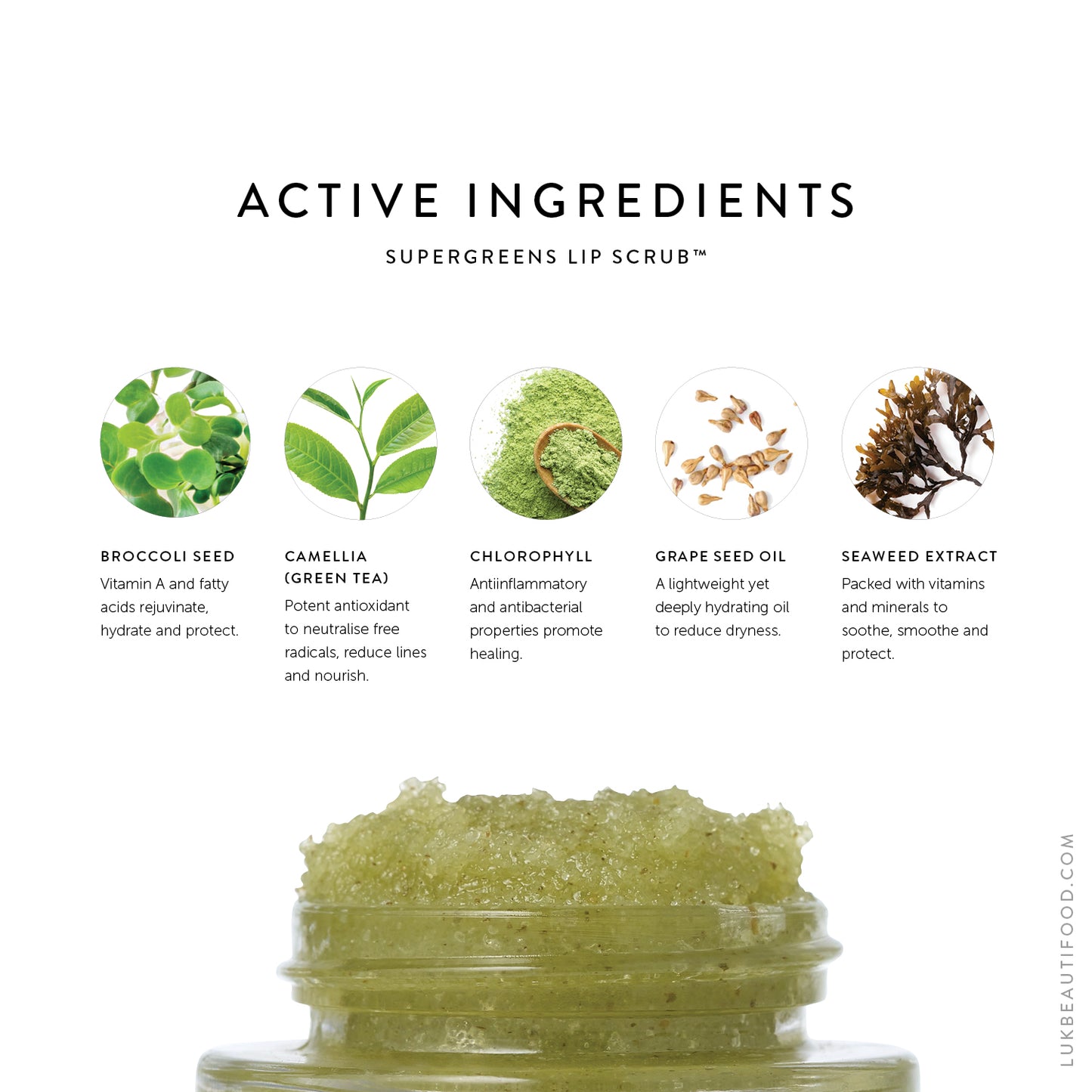 Supergreens Lip Scrub™ Lük Beautifood