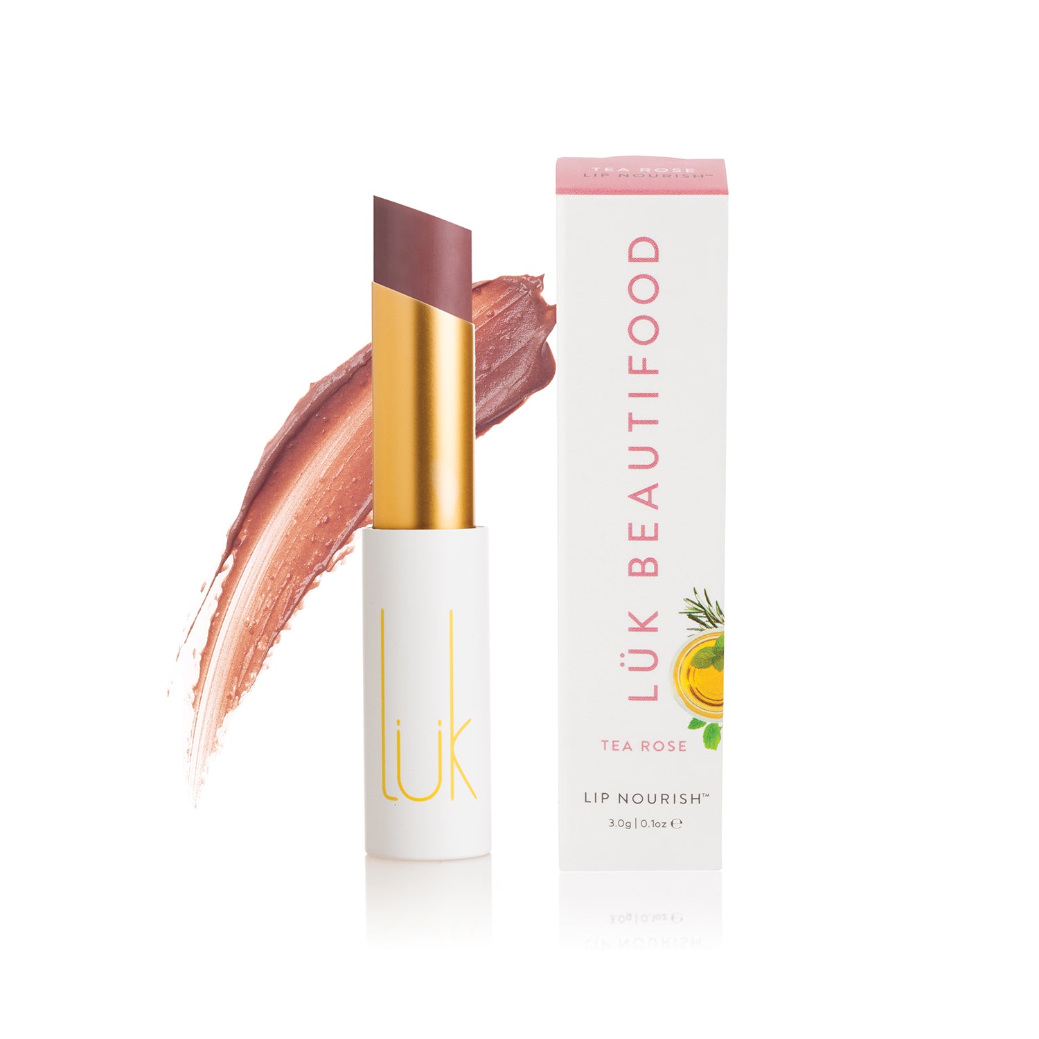 100% Natural Lip Nourish™ Tea Rose Lük Beautifood