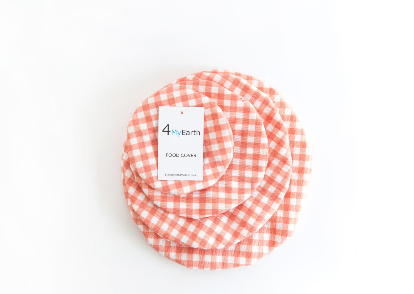 4 My Earth Food Cover Set - Red Gingham